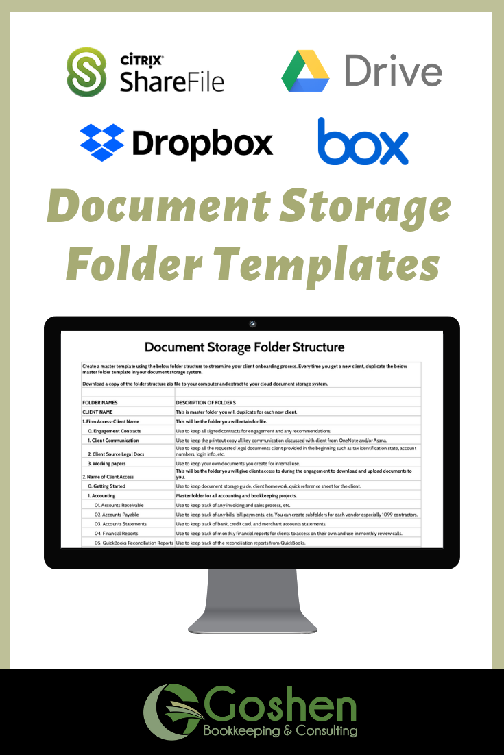 Cloud Document Storage Structure Template for Accounting Professionals