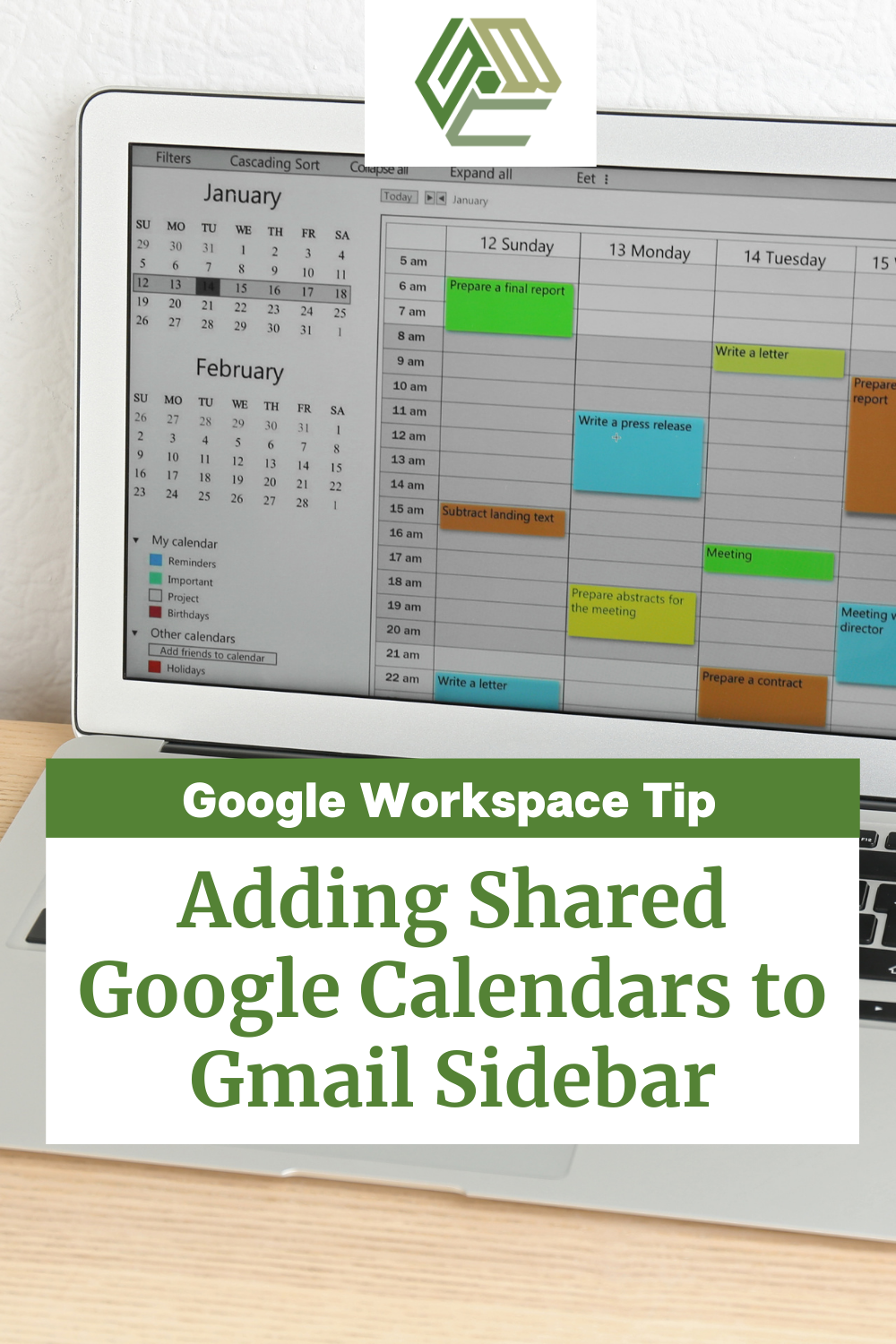 Adding Shared Google Calendars to Gmail Sidebar