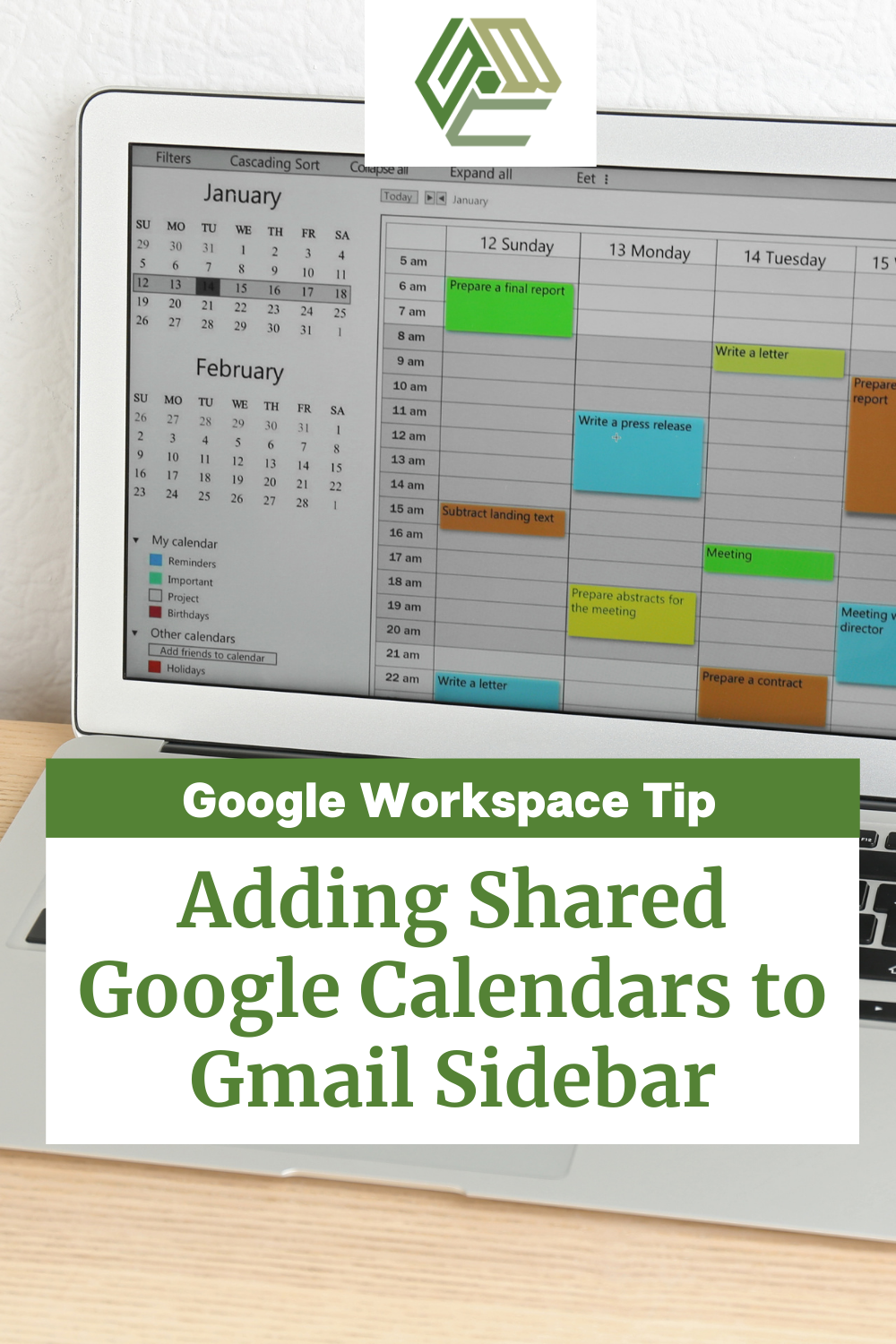 Adding Shared Google Calendars To Gmail Sidebar