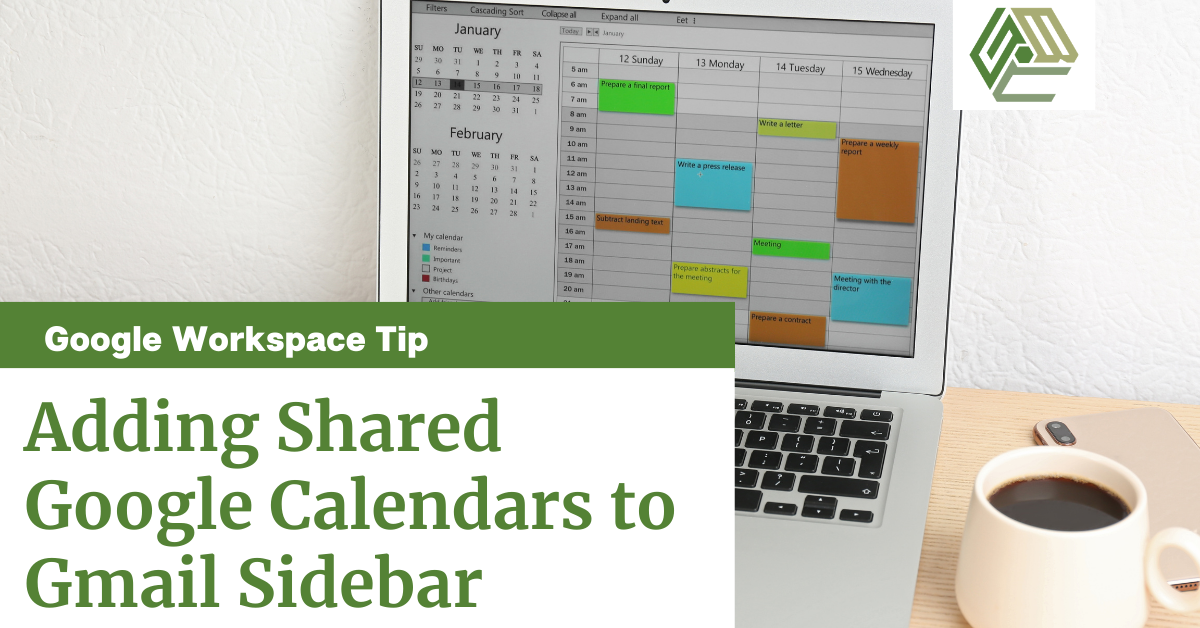 Adding Shared Google Calendars to Gmail Sidebar