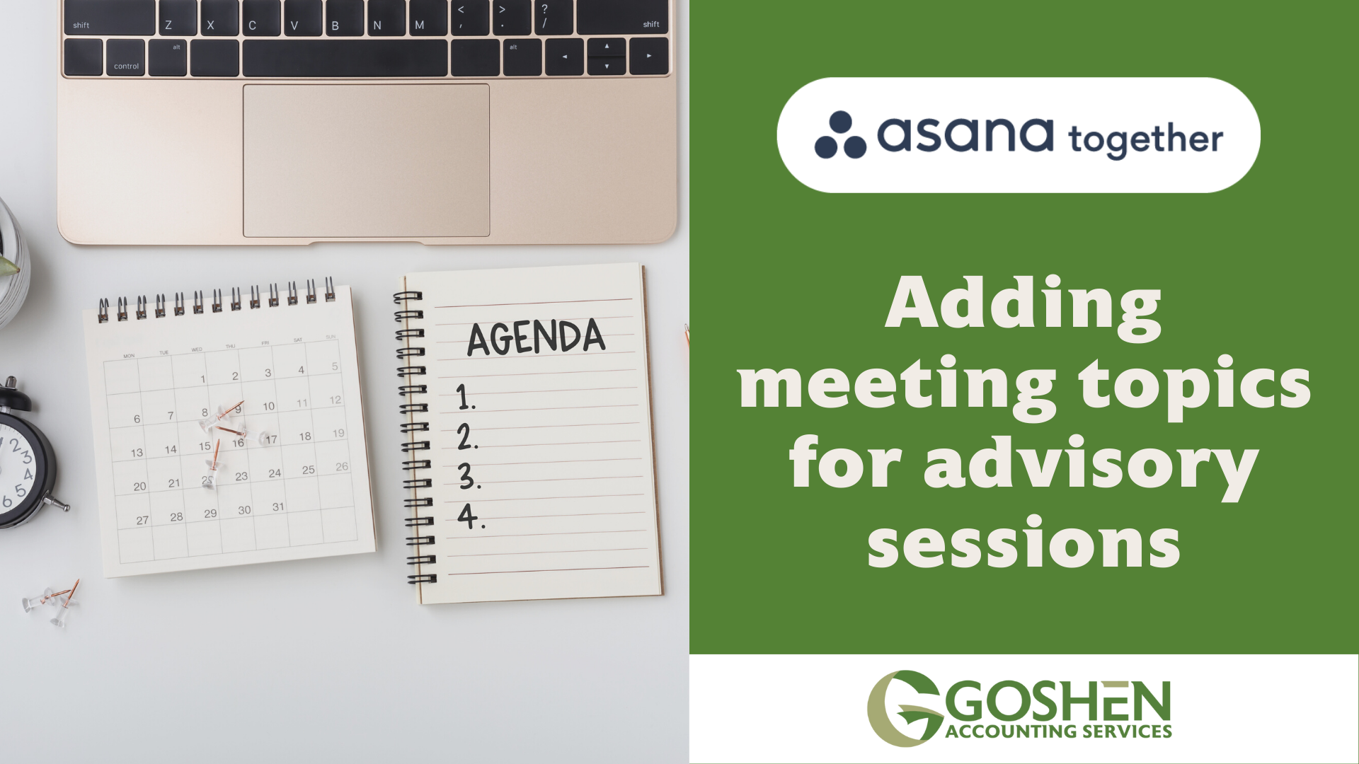 Adding your meeting topics in your Asana Project