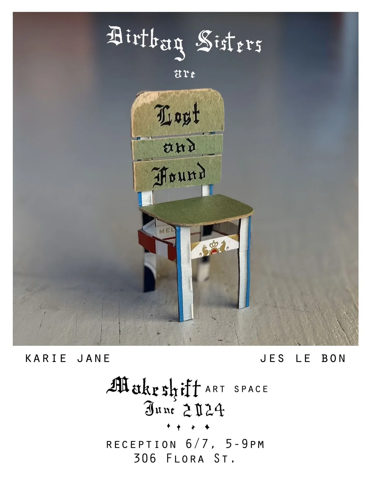 The Dirt Bag Sisters are Lost and Found: New work from Karie Jane and Jes Le Bon