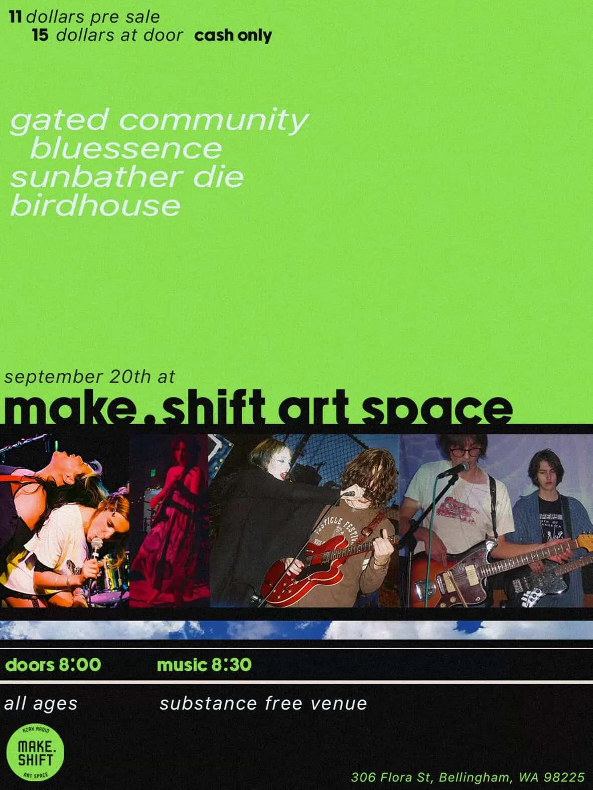 PRESALE CLOSED -- $15 CASH-ONLY AT THE DOOR -- GATED COMMUNITY // BLUEESSENCE // SUNBATHER DIE // BIRDHOUSE