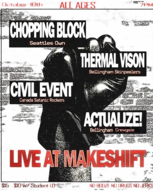 CHOPPING BLOCK // THERMAL VISION // CIVIL EVENT // ACTUALIZE!