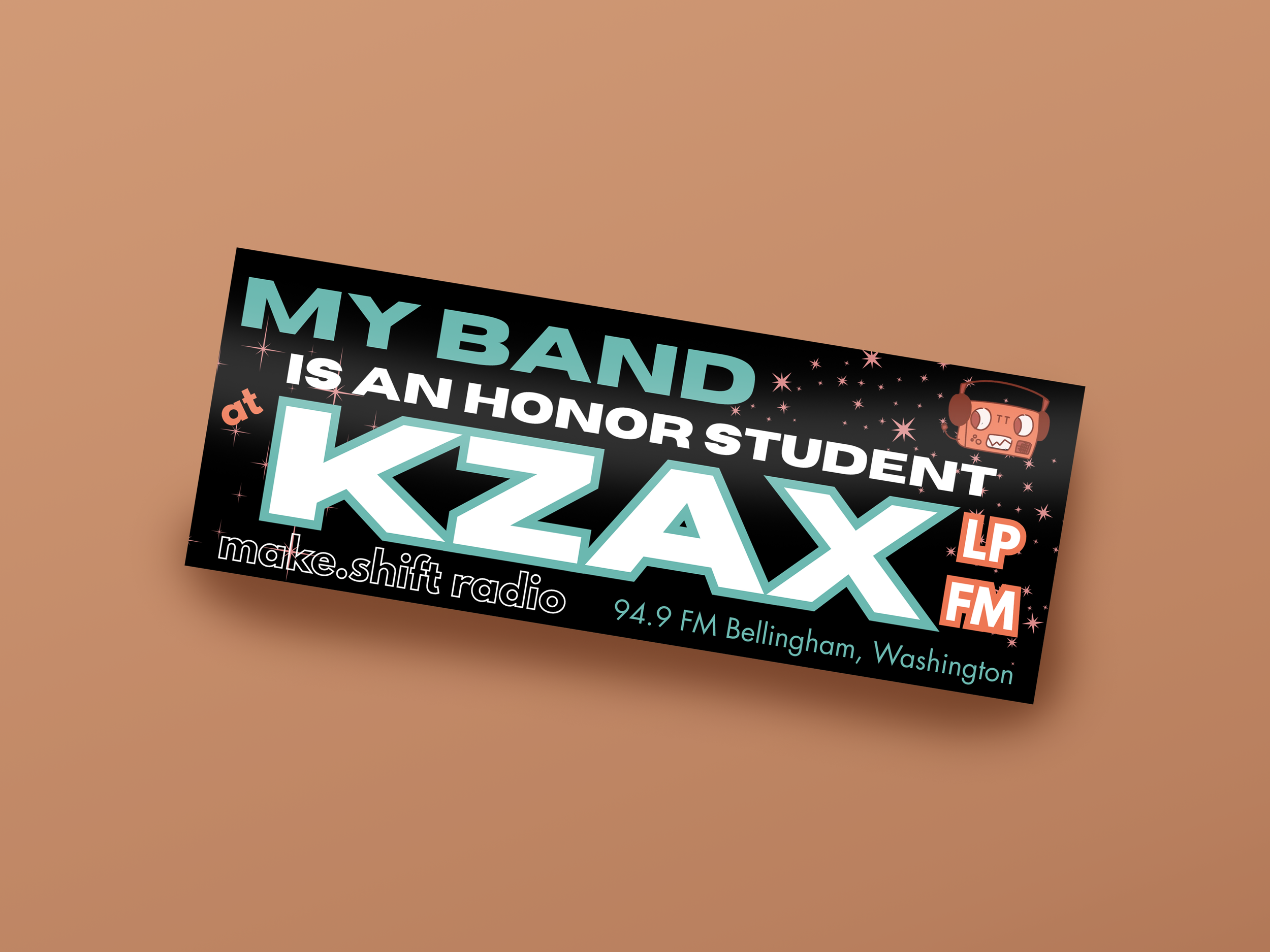 "My Band is an Honor Student at KZAX" Bumper Sticker - Fund Drive 2025