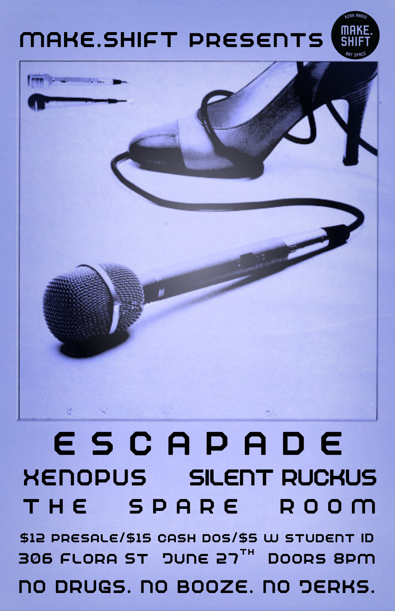 ESCAPADE // SILENT RUCKUS // XENOPUS // THE SPARE ROOM
