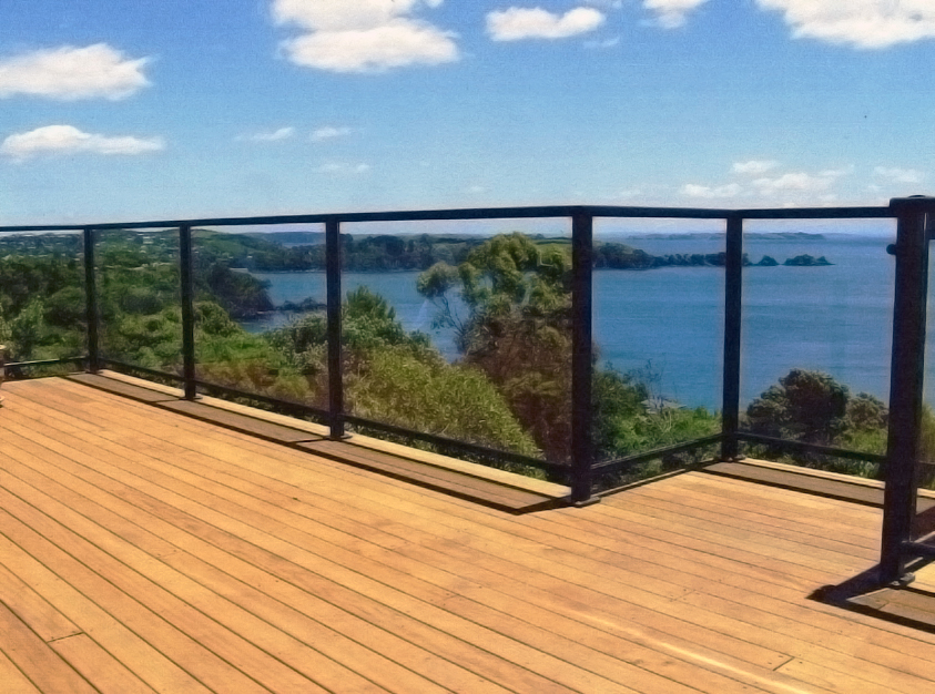 glass balcony deck