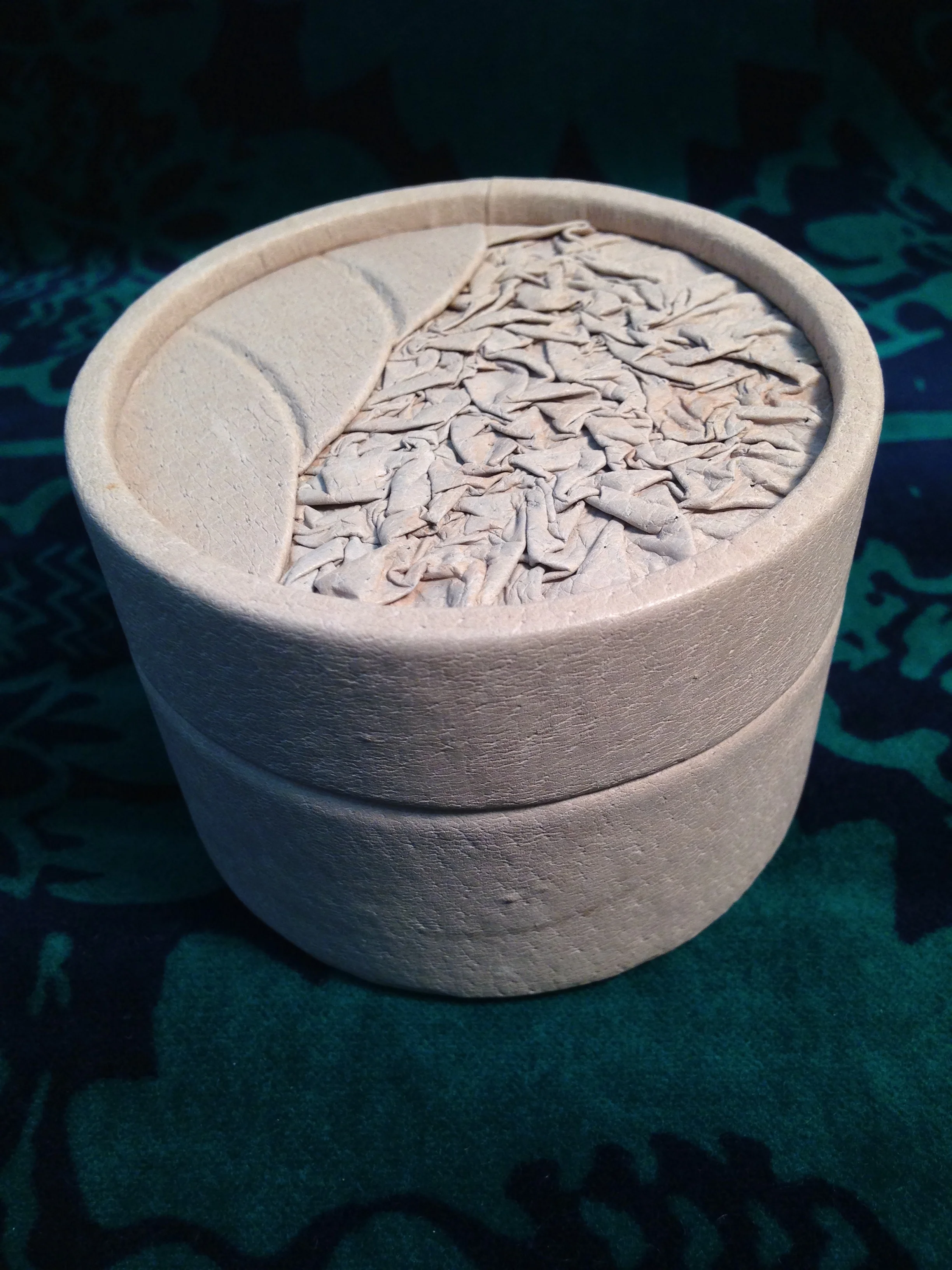 Handcrafted leather box from Latvia.