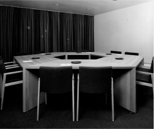 Conference table.Photo: H.R. Jowett.