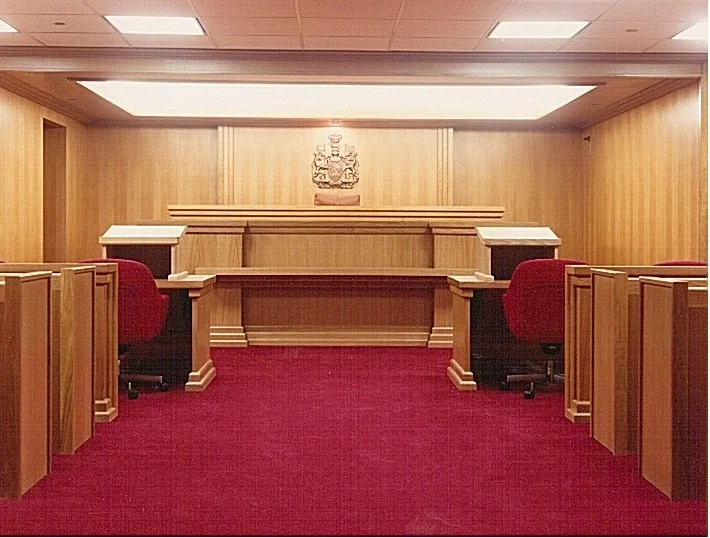 Court room.   Photo: Janis Kravis.