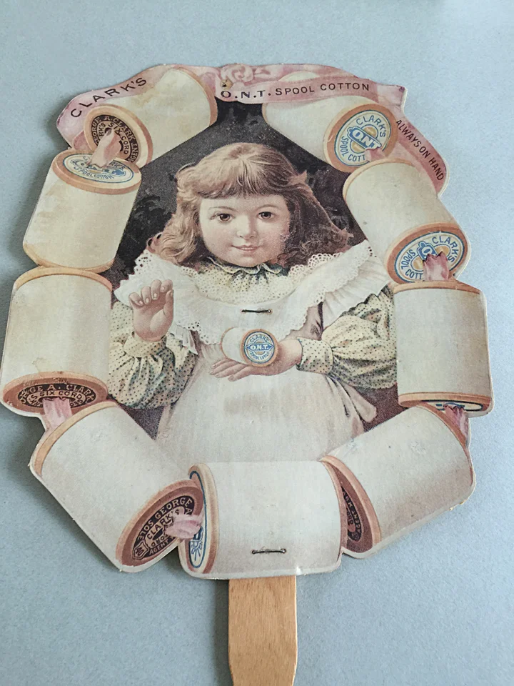 19??s Clark's Thread promotional Fan