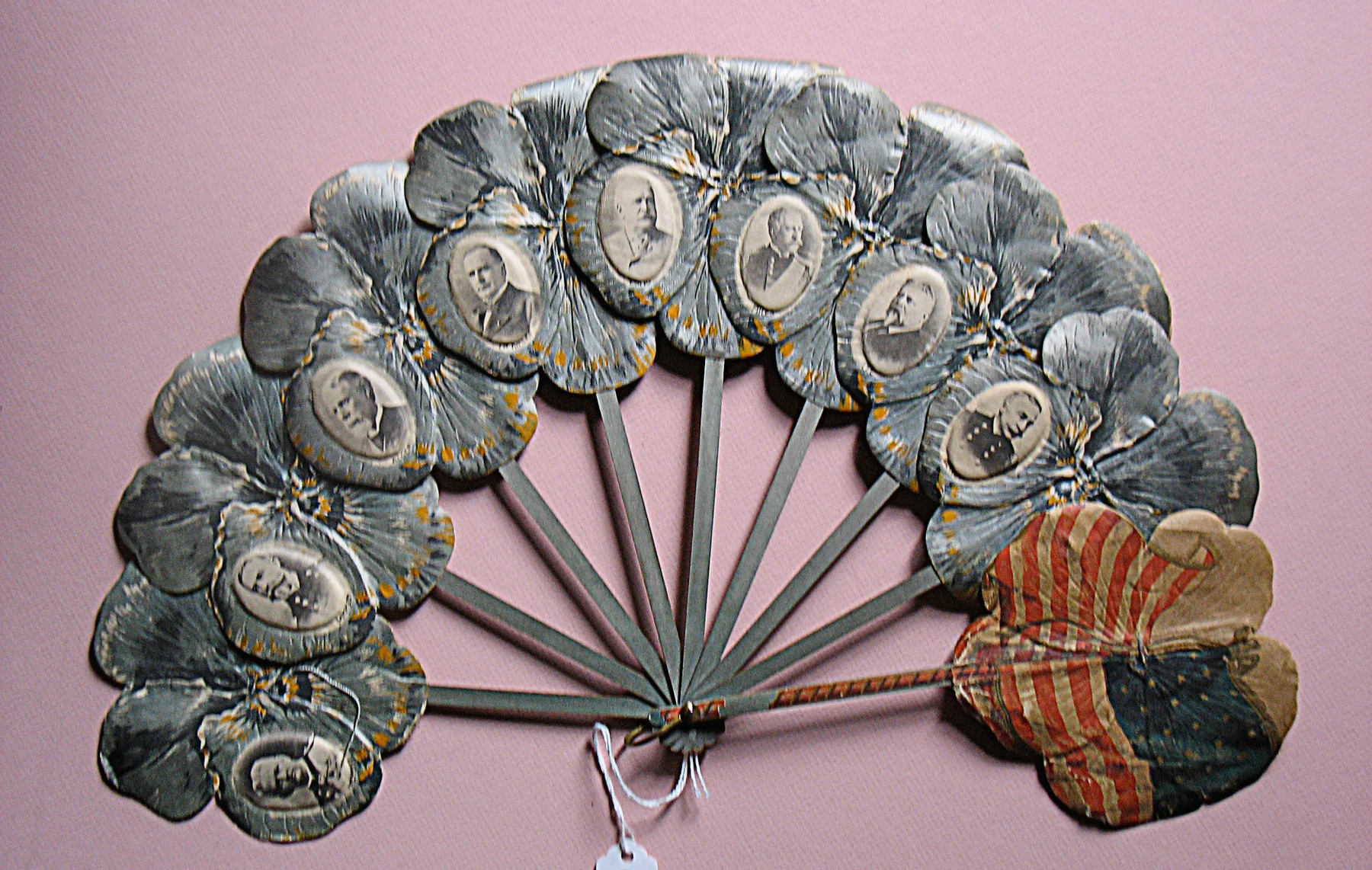Political Fan with Pansy Motif
