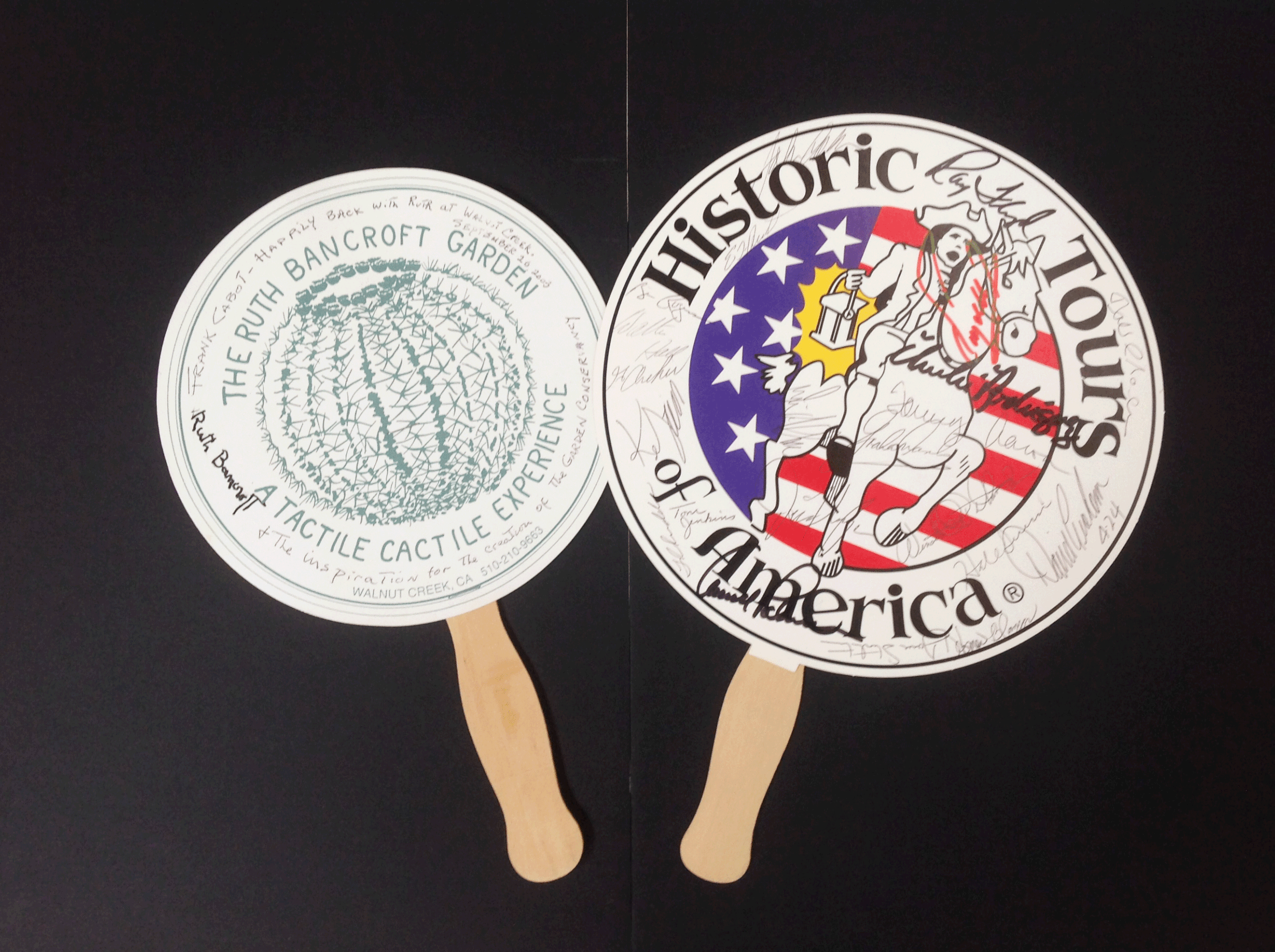 Autographed Fans from The Ruth Bancroft Garden and Historic Tours of America