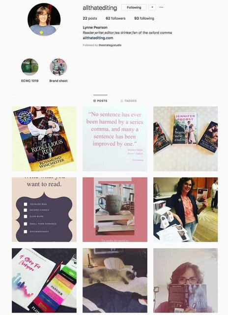 All That Editing’s Instagram feed BEFORE a Brand Story Strategy Session.