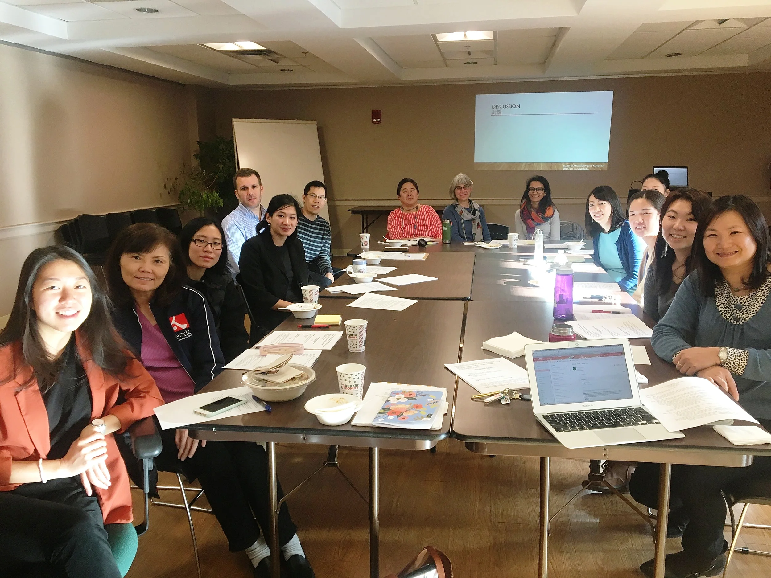 Carolyn, Virginia and Mehreen in the back row with ACDC staff