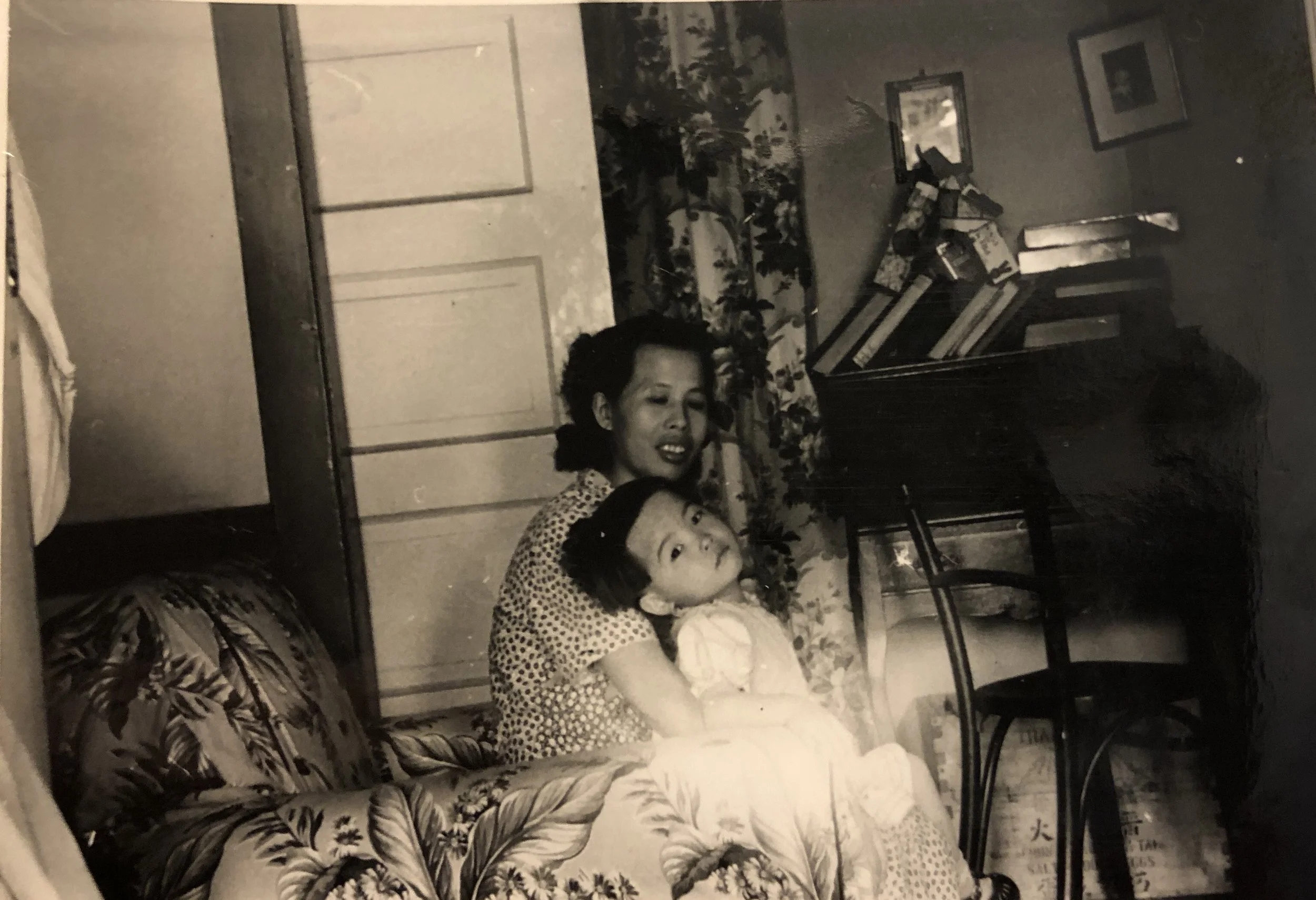 Cynthia with her MaMa, May Soon Yee, in their first American home at 133 Hudson Street, 1950s&nbsp; &nbsp; &nbsp; &nbsp;(photo courtesy of Cynthia Yee)