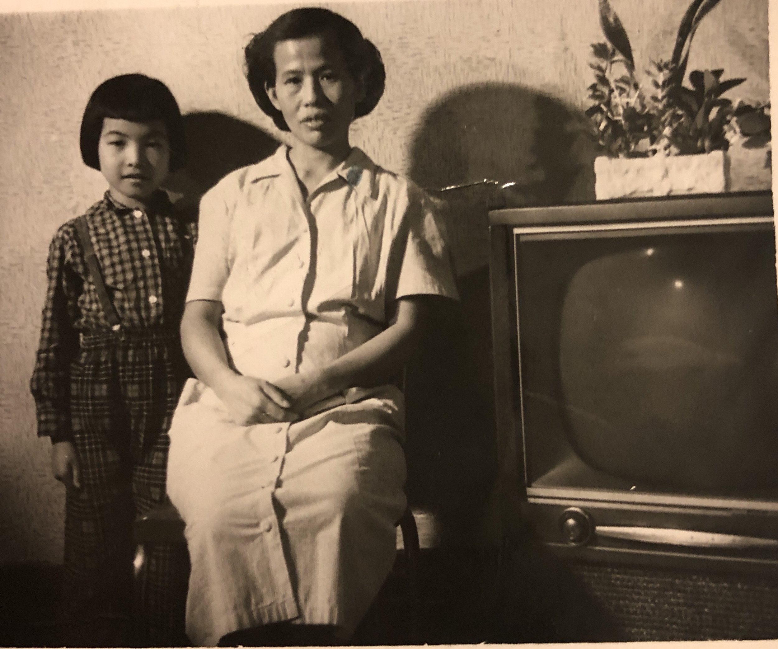 Cynthia with her MaMa, May Soon Yee, 133 Hudson Street, 1950s (photo courtesy of Cynthia Yee)