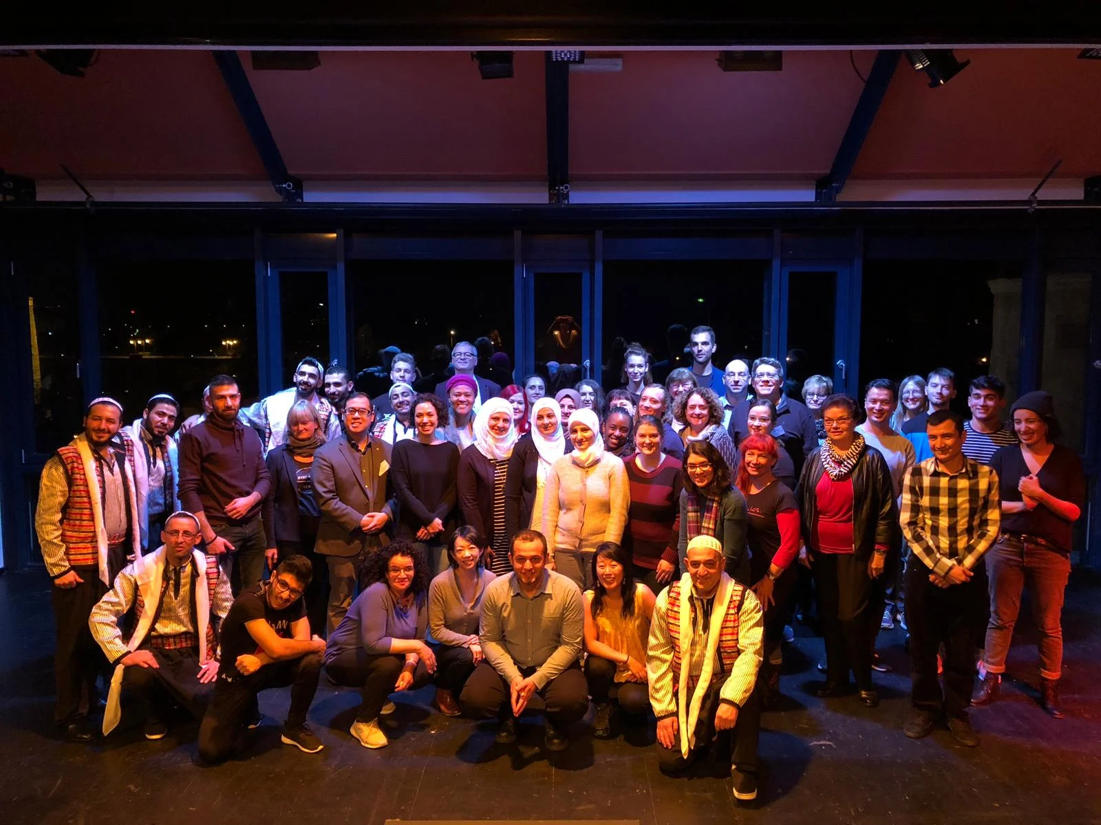 Dinner and discussion with members of the refugee community in Bautzen