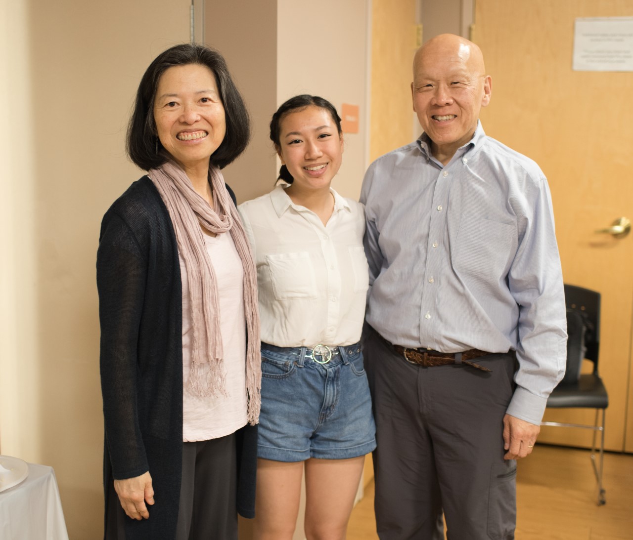 Cindy Tsang with Mary and Paul Lee during ACDC’s senior send-off celebrationPhoto by Will Ge