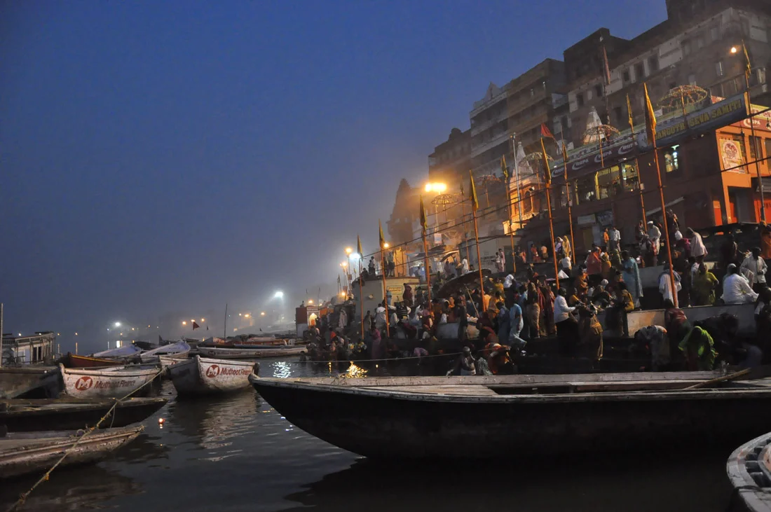 Morning Rituals on the Ganges River, India
