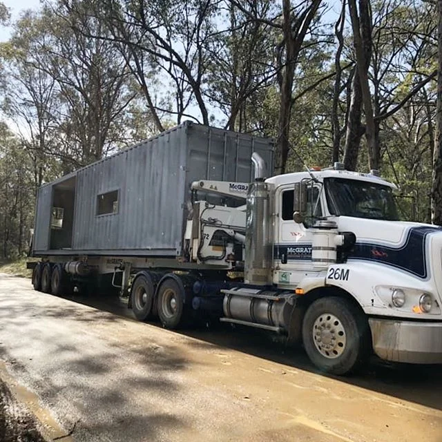 Foundations have been poured and the shipping containers have arrived onsite at @tuckerslanecustom accomodation.