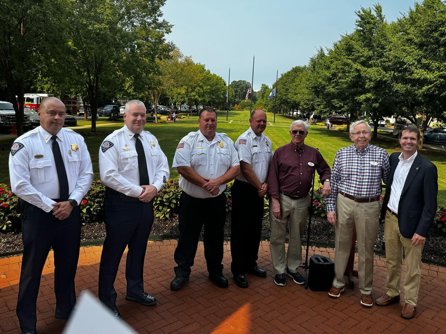 Grateful to the residents of The Cascades for hosting such a meaningful event today, commemorating the anniversary of 9/11 and paying tribute to and giving thanks for our local first responders.  We all owe a perpetual debt of gratitude to the brave 
