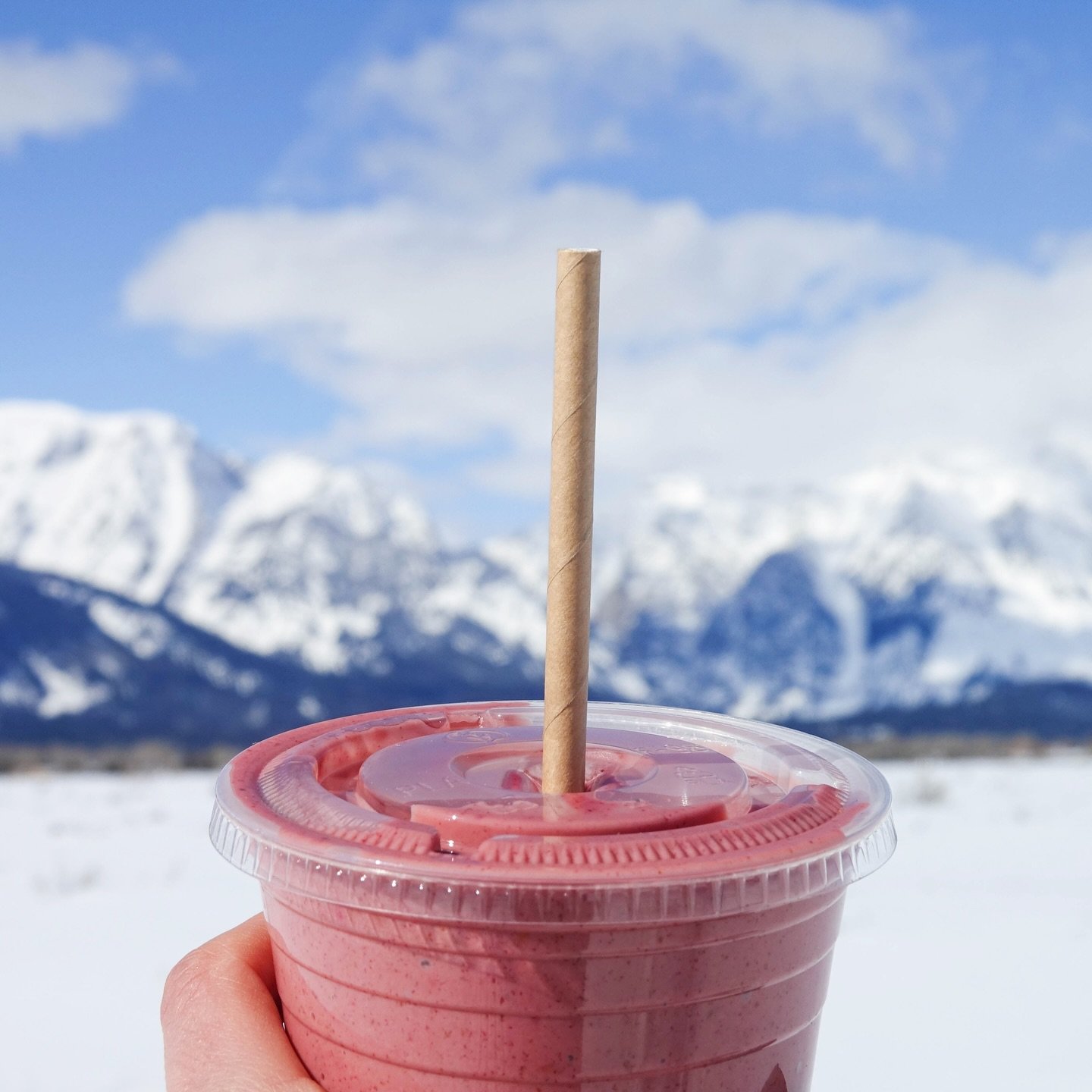 This &amp; the mountains. We call this a perfect afternoon ☺️ 

#smoothie #tetons #jacksonwy #jacksonhole #yum