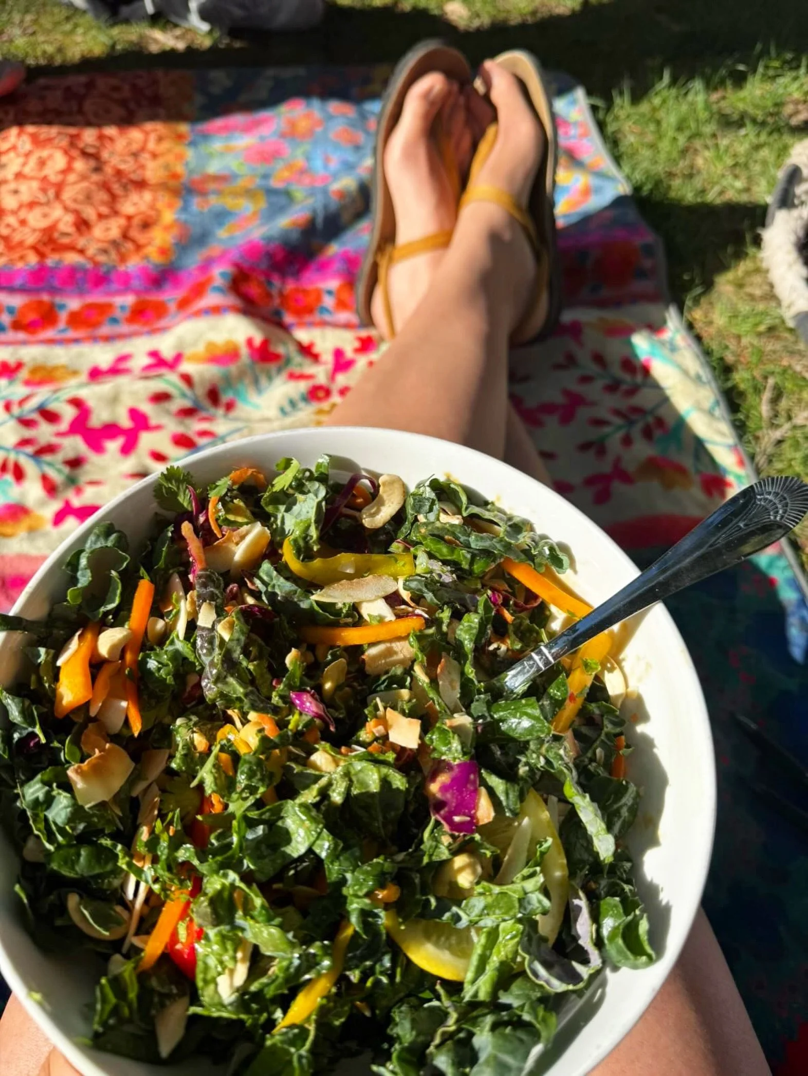 An attitude of gratitude and a plate of feel good food 🥗✨☺️ Thank you, Jess, for the wonderful community gathering last night filled with organic food &bull; immunity margaritas &bull; live music &bull;mocktails &bull; and smiling faces. 

#gratitud