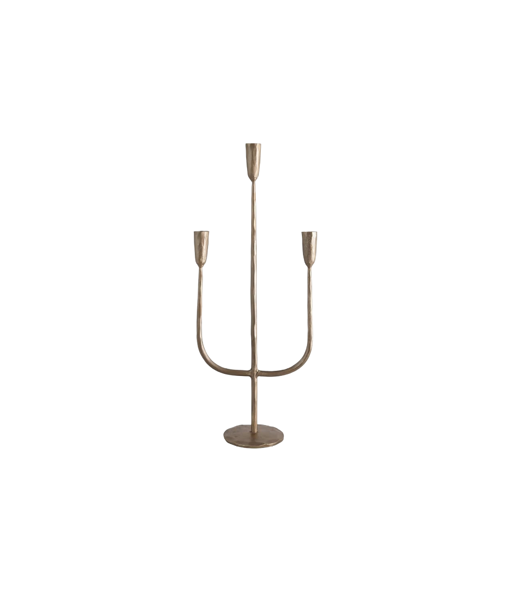 Gold Forged Iron Candelabras
