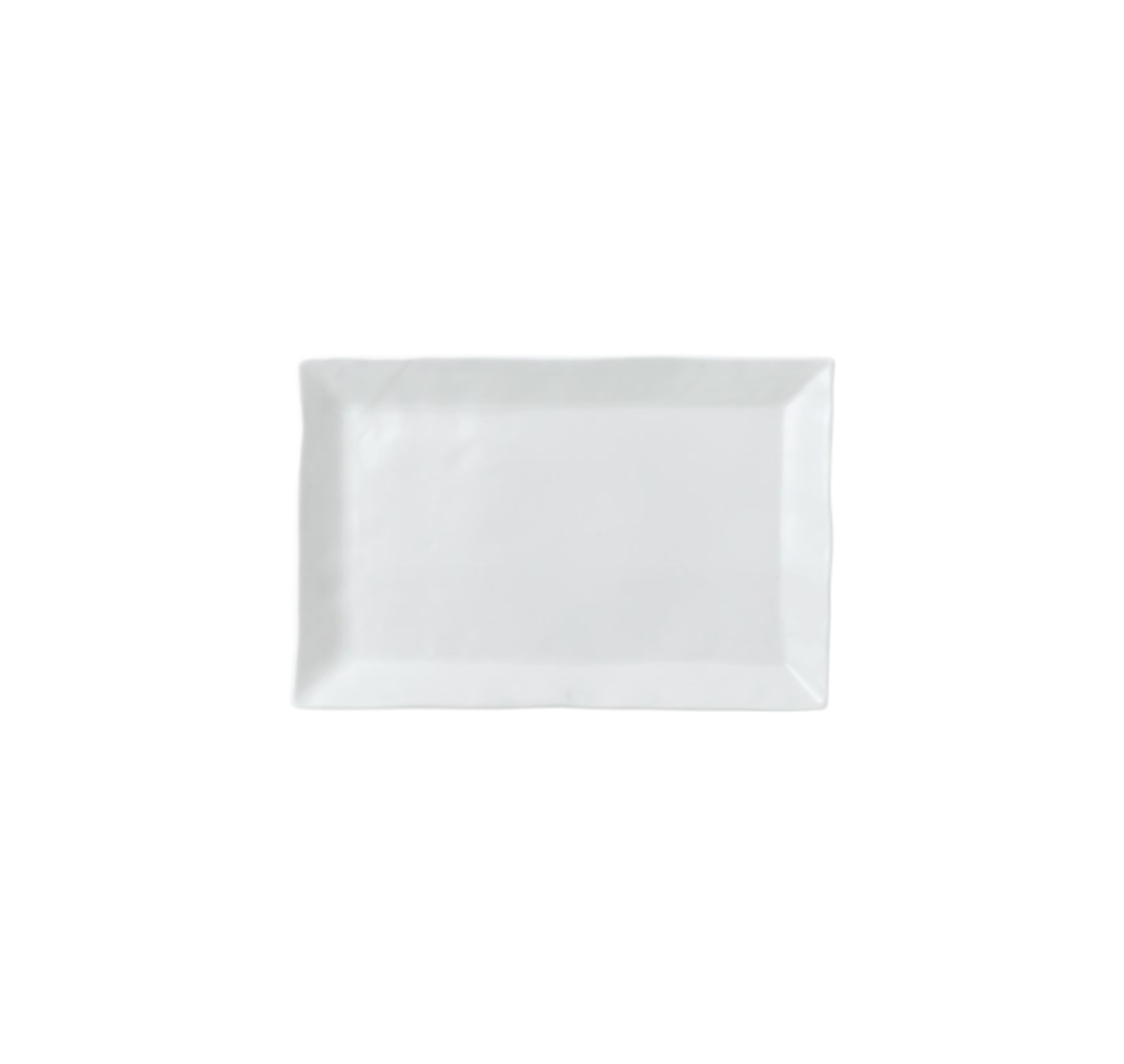 White Ceramic Rectangle Platter 14.5" x 9.5"