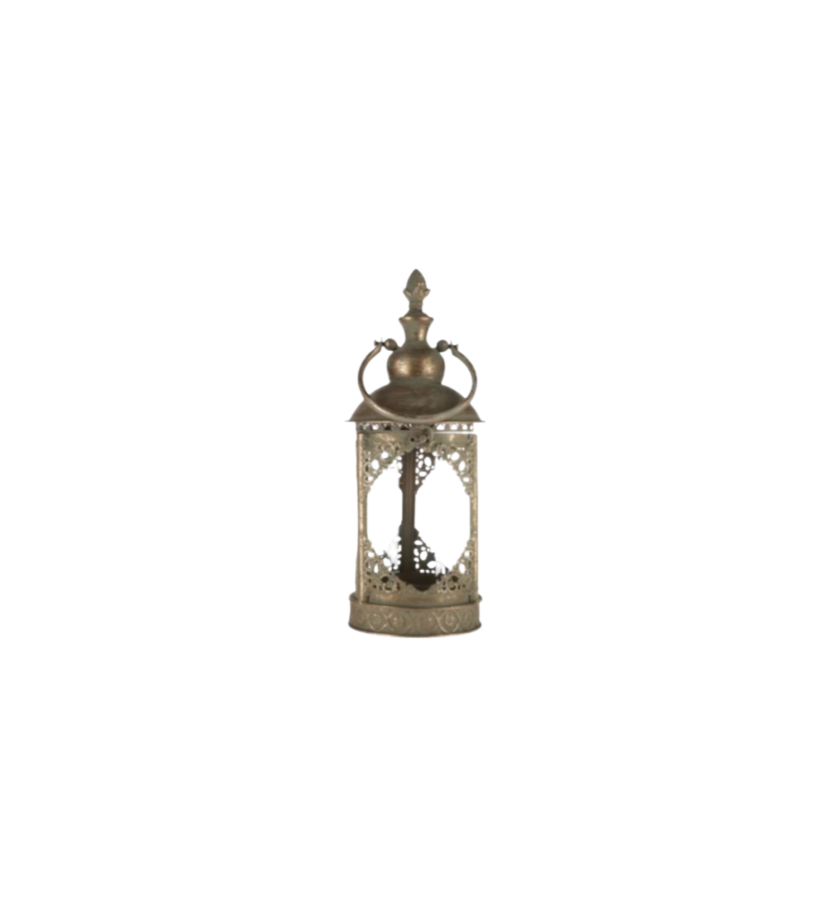 Ornate Metal Lantern Champagne