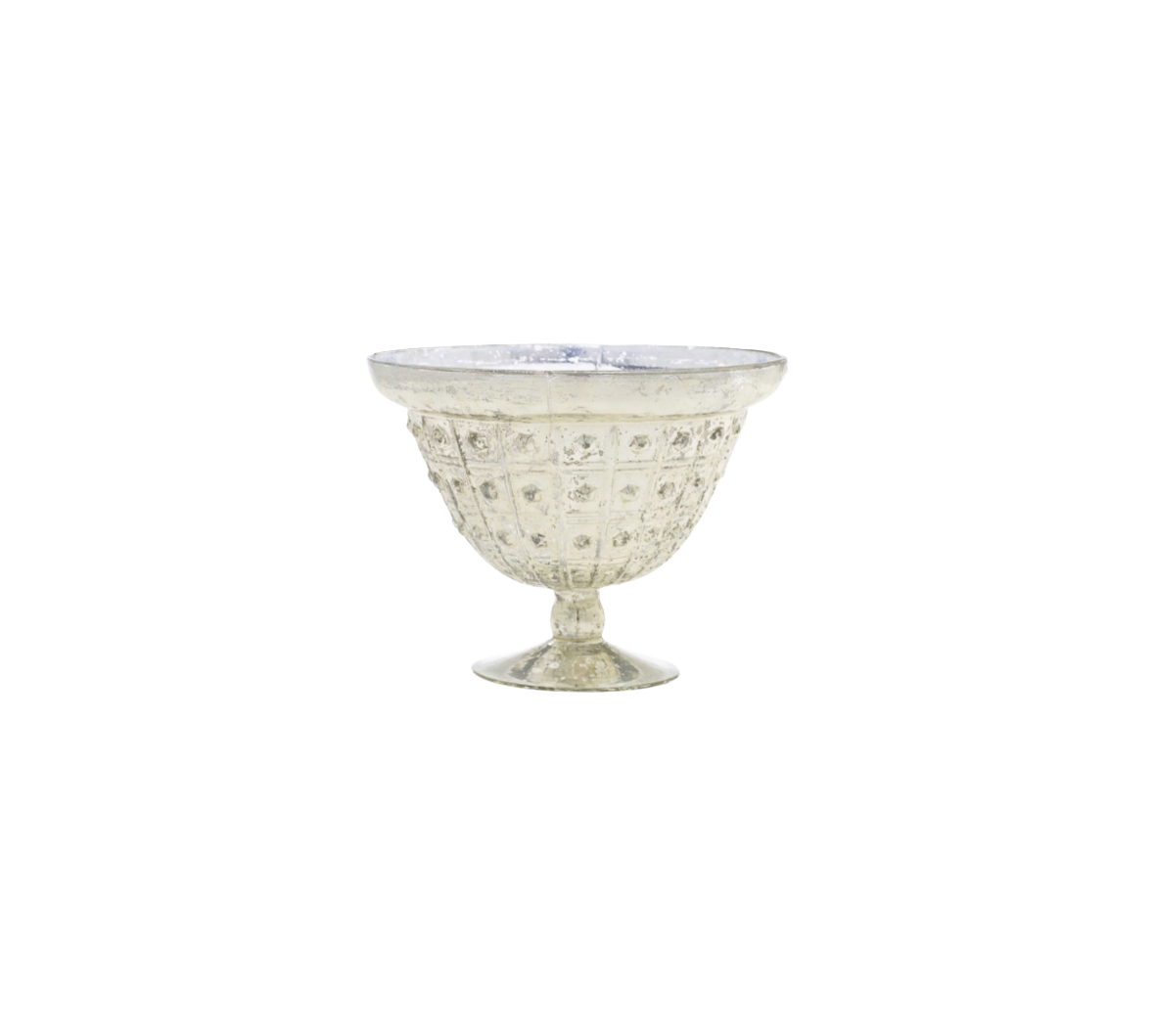 Silver Mercury Glass Compote