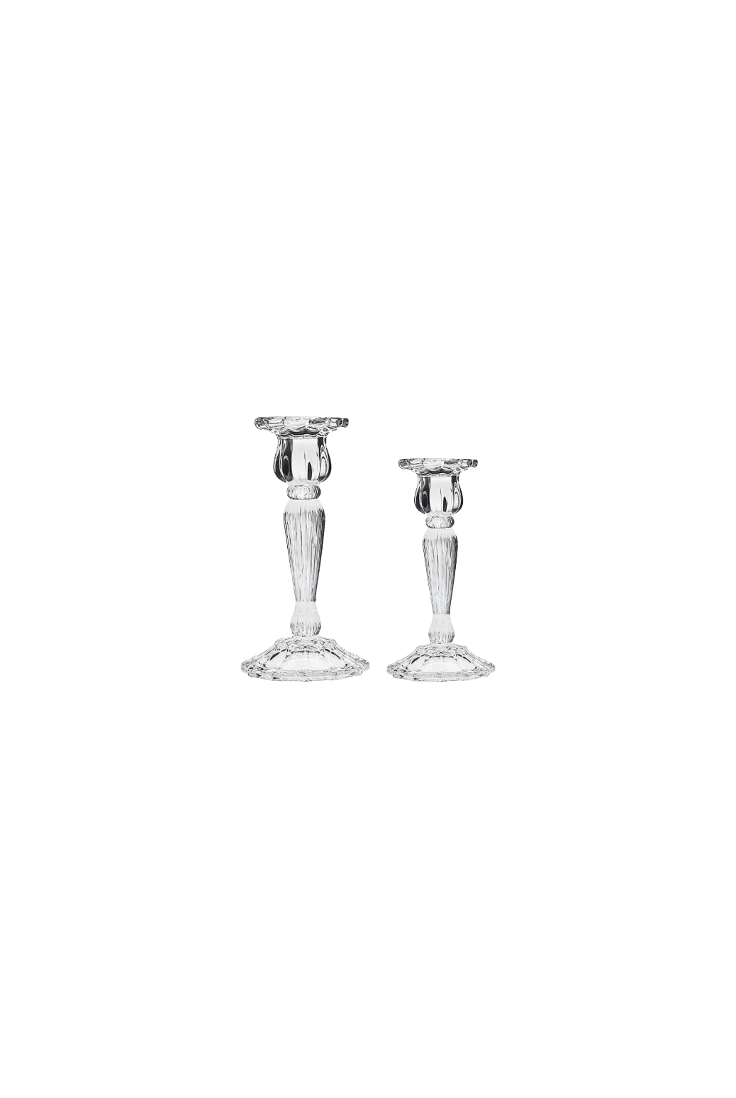 Crystal Column Tapered Candlestick Holder