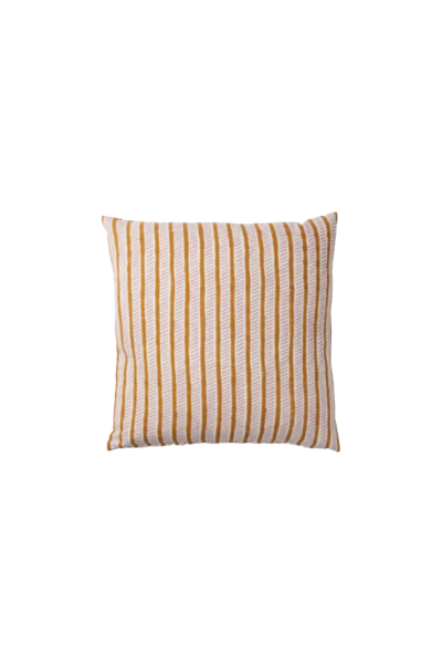 Copper Rose Garden Stripe Pillow 18" x 18"