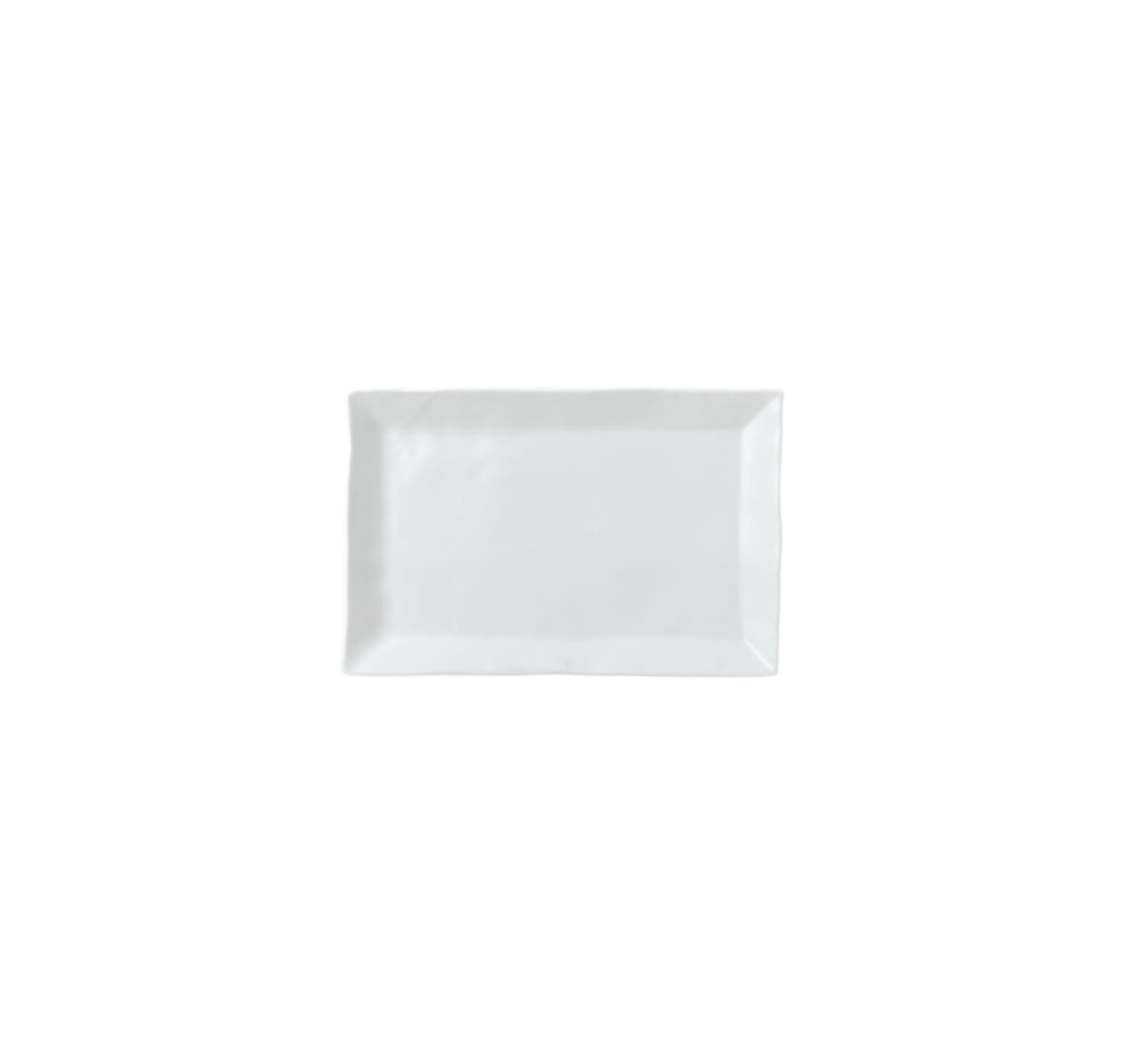 White Ceramic Rectangle Platter 13" x 7"