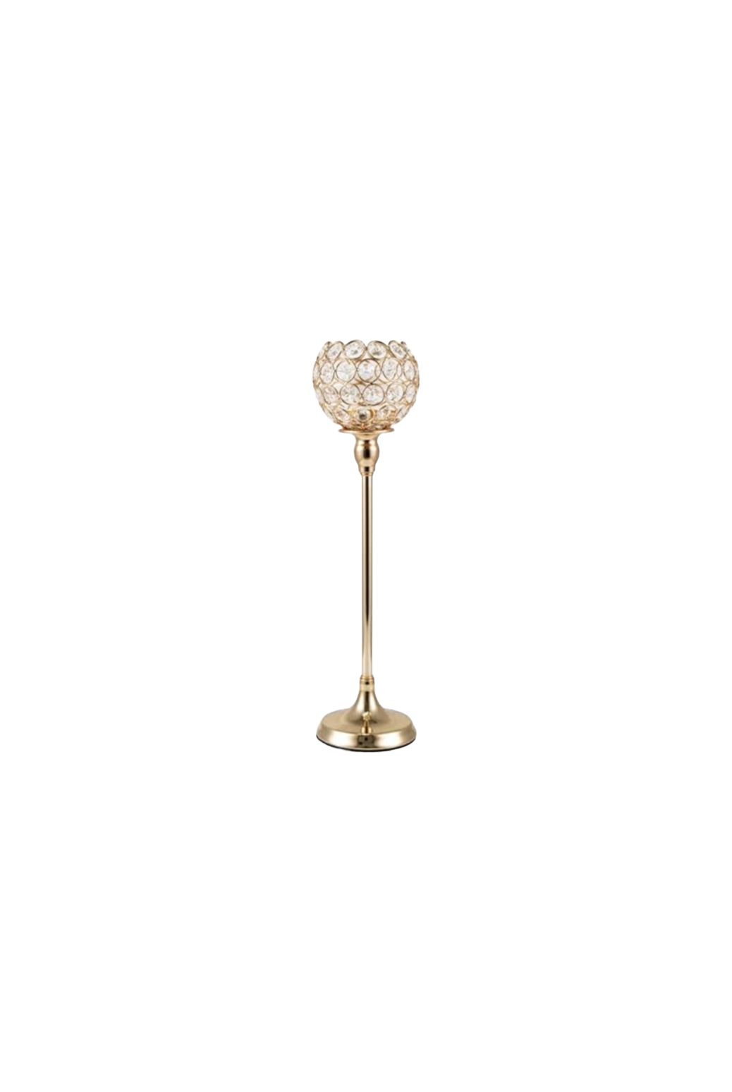 Crystal and Gold Tower Votive Candle Holder