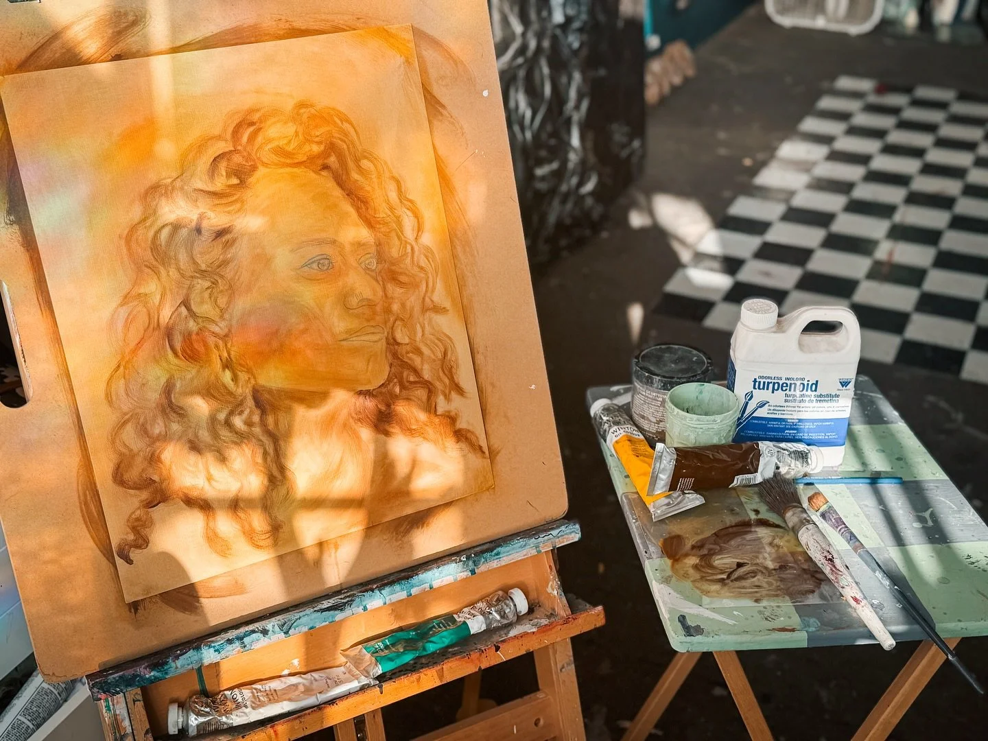 🖤pulled out the oils today 🫢 
.
.
.
.
.
.
.
.
.

#art #artbusiness #artmakescbus #columbusart #614art #smallbusiness #614living #supportsmallbusiness #artstudio #meettheartist #lifeincbus #winsornewton #blickartmaterials #artforsale #columbusartist