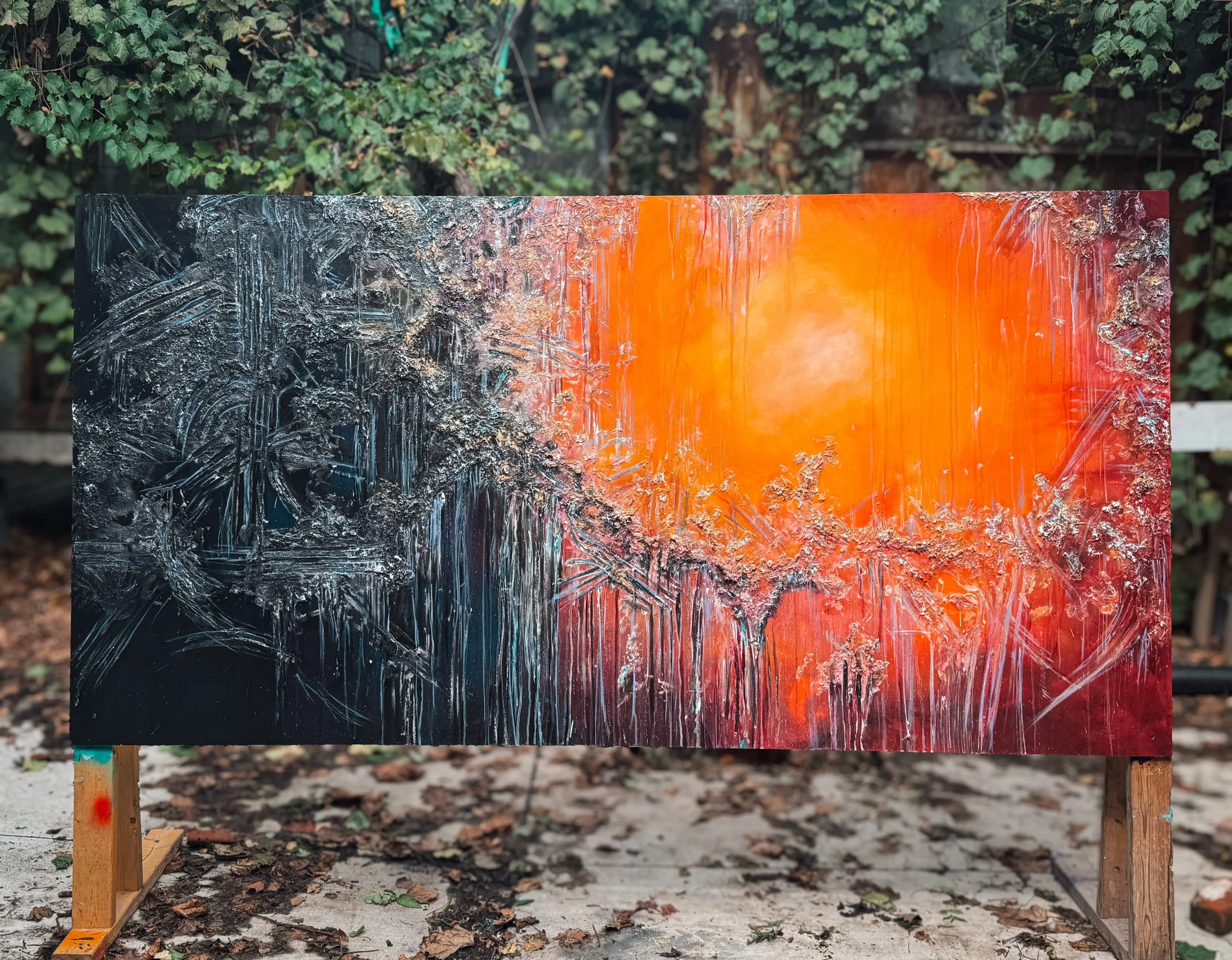 🖤My piece &ldquo;Ember Bloom&rdquo; will be up for auction THIS WEDNESDAY for Art for Franklinton!
🖤Grab a ticket and come hang out with Columbus&rsquo;s best around 50+ mural panels that were painting at Scrawl back in September. 🖤My piece will b