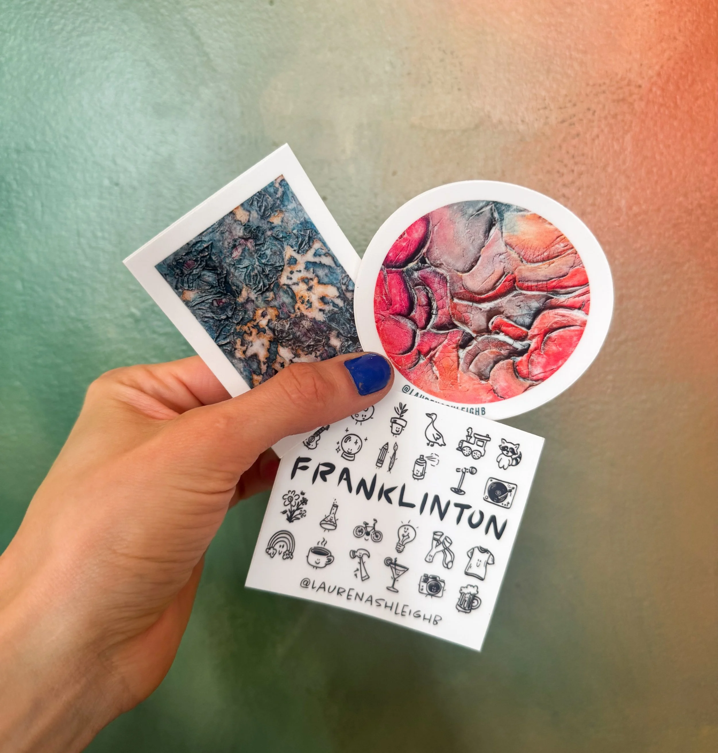 ✨NEW STICKERS!
✨stocked up for the next Franklinton Friday on June 12th, which also kicks off Columbus Arts Fest weekend!! I&rsquo;ll have my studio open all three days! &hearts;️
✨if you&rsquo;d like to snag a sticker now, hit me up! ☺️
✨$4 each (wi