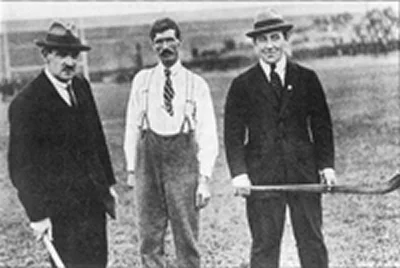 Michael Collins, Paddy Dunphy and Harry Boland at a hurling final in Croke Park circa 1920. Later Collins and Boland were to take opposite sides in the Civil War.