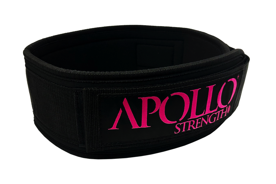 Apollo Strength 4%22 Pink Nylon Weight Lifting Belt (Small).png