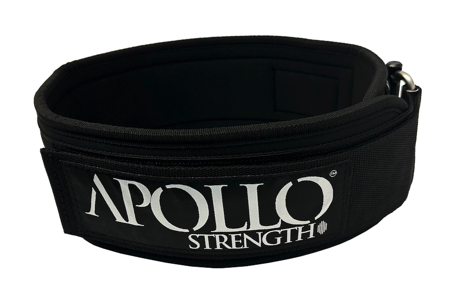 Apollo Strength 4%22 White Nylon Weight Lifting Belt (Small).png