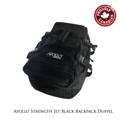 Apollo Strength Jet Black Backpack Duffel.png