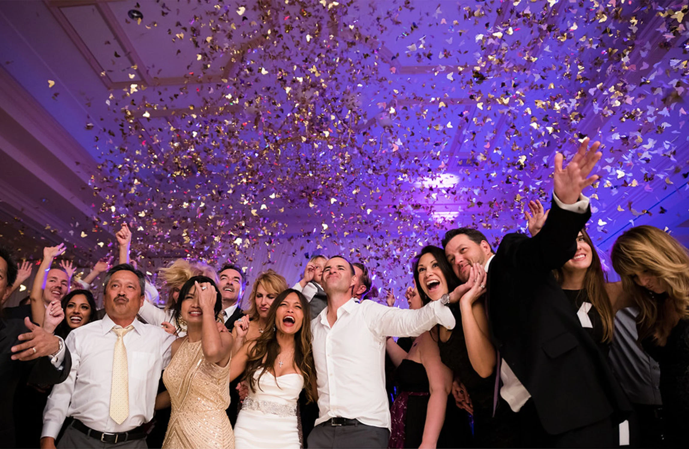 White and Gold Butterfly Confetti