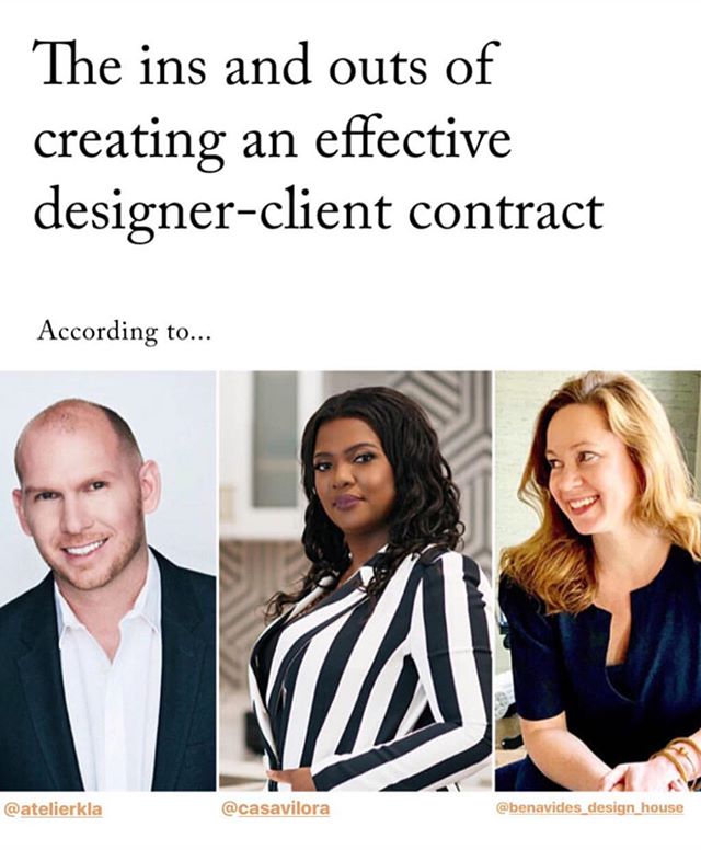 Designer-Client contracts are at the foundation of every great design project! We're sharing our favorite tips for developing an effective and successful contract over on @businessofhome in today's &quot;Trade Tales!&quot; Head on over to their site 