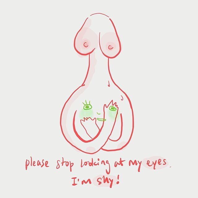 Eye contact 👀 #doodle #2020 #souldrool #eye #boob #shy
