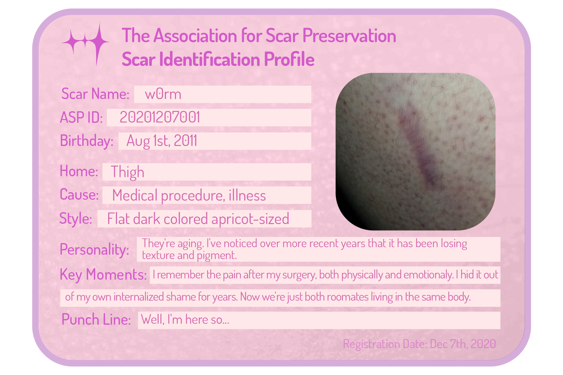   Association for Scar Preservation  