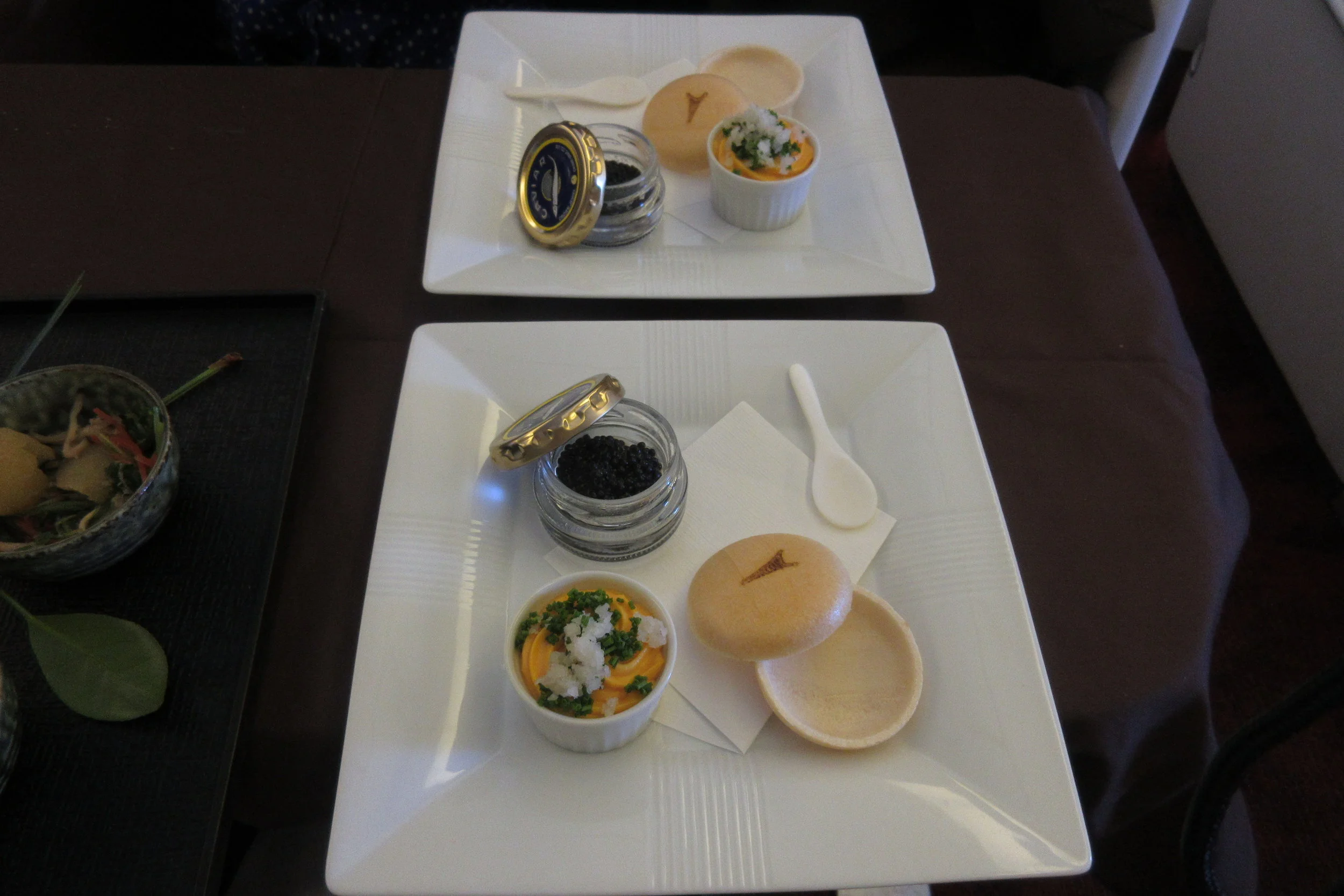 Japan Airlines First Class – Caviar