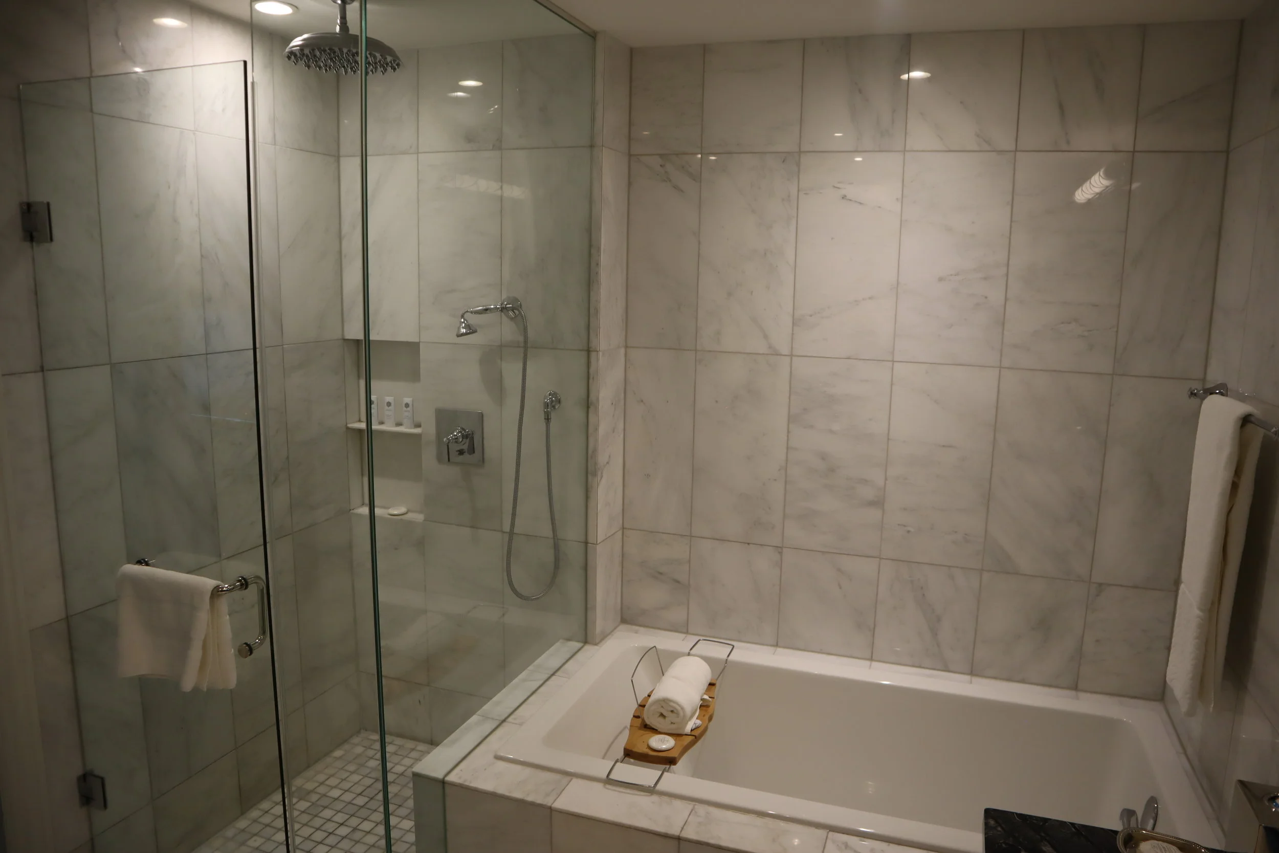 St. Regis Toronto – Two-bedroom suite master bathroom shower & tub