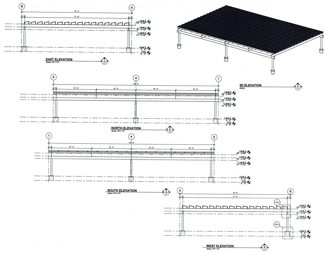 Solar Carport for Restaurant Parking Lot